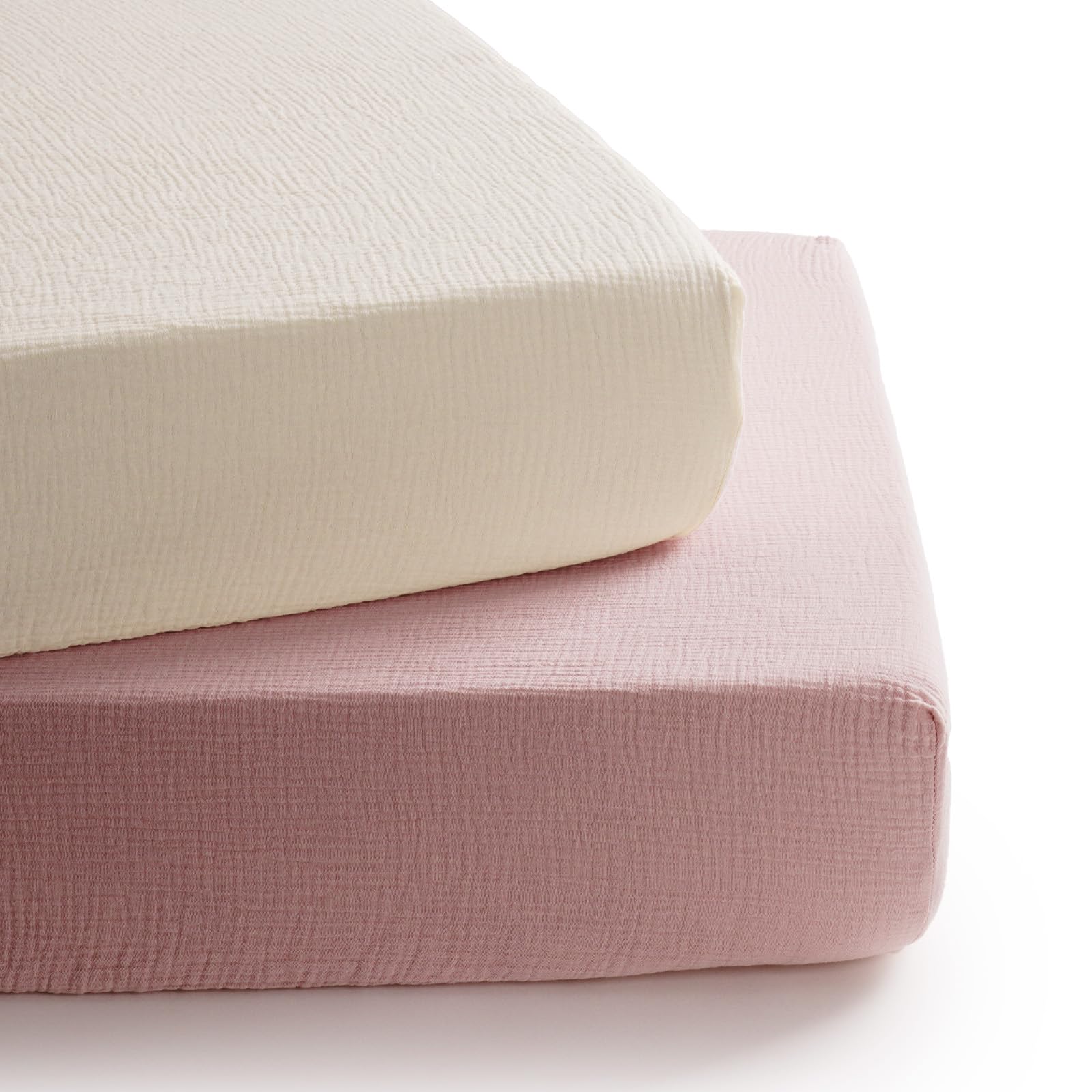 Draps-housses en mousseline TILLYOU anti-transpiration pour matelas lit enfant 70 x 140 cm