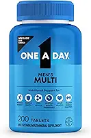One A Day Multivitamínico masculino – Multivitamínico masculino diário com vitamina D, zinco, ácido fólico e vitaminas B, suporte energético físico, 200 quilates (a embalagem pode variar)