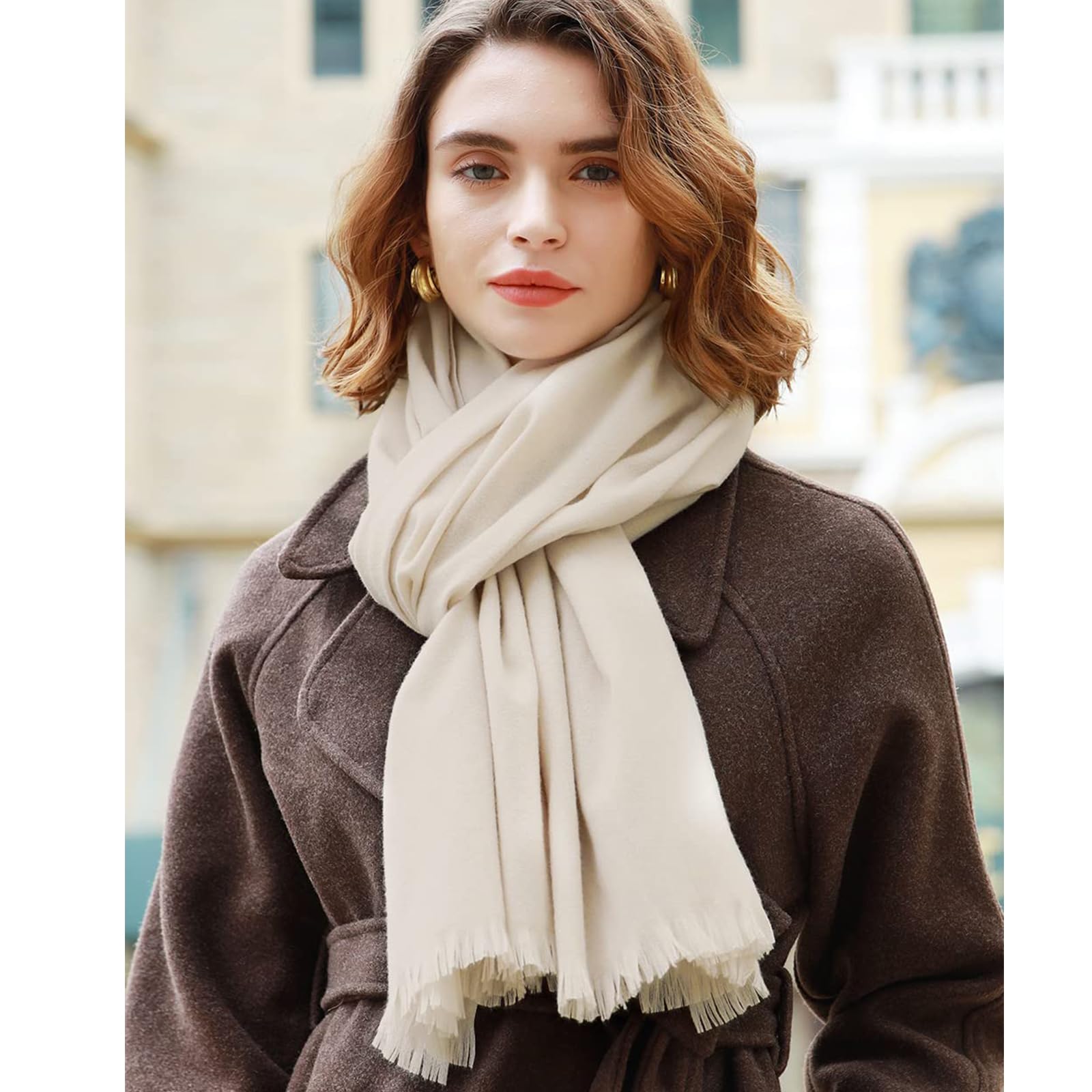 RIIQIICHY Sciarpa Donna Invernale Pashmina Scialle Stola Elegante Cerimonia Foulard Lungo Grande Spesse Calde