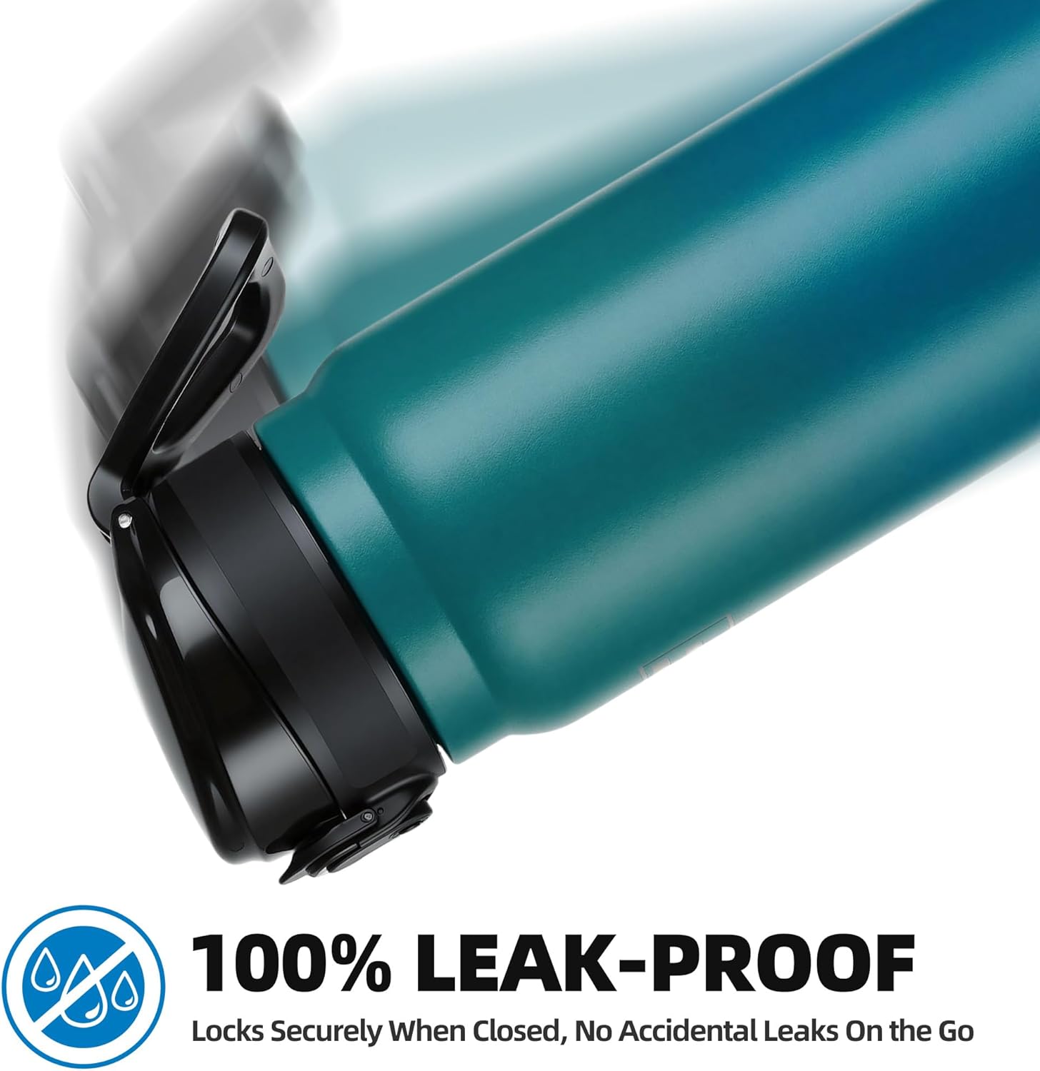 Fanhaw 20 Oz Insulated Stainless Steel Water Bottle with Chug Lid – Wide Mouth, Leak-Proof, BPA-Free – Ideal for Kids, Adults, Sports, Gym, and Outdoor Use (Green Blue) - Image 5