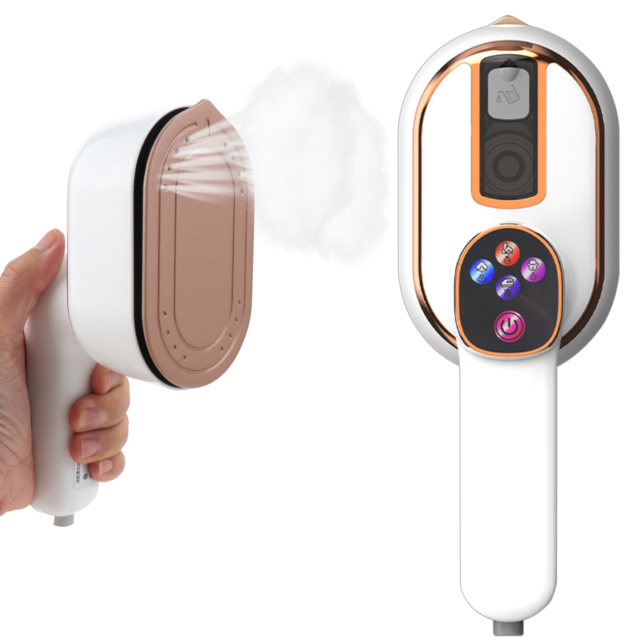 Travel Steamer for Clothes, 1090W Portable Handheld Steamer with LED Screen, 10S Fast Heating Up, 3 Levels Steam, 180° Rotatable Handle Mini Steam Iron for Home, Travel, Dorm