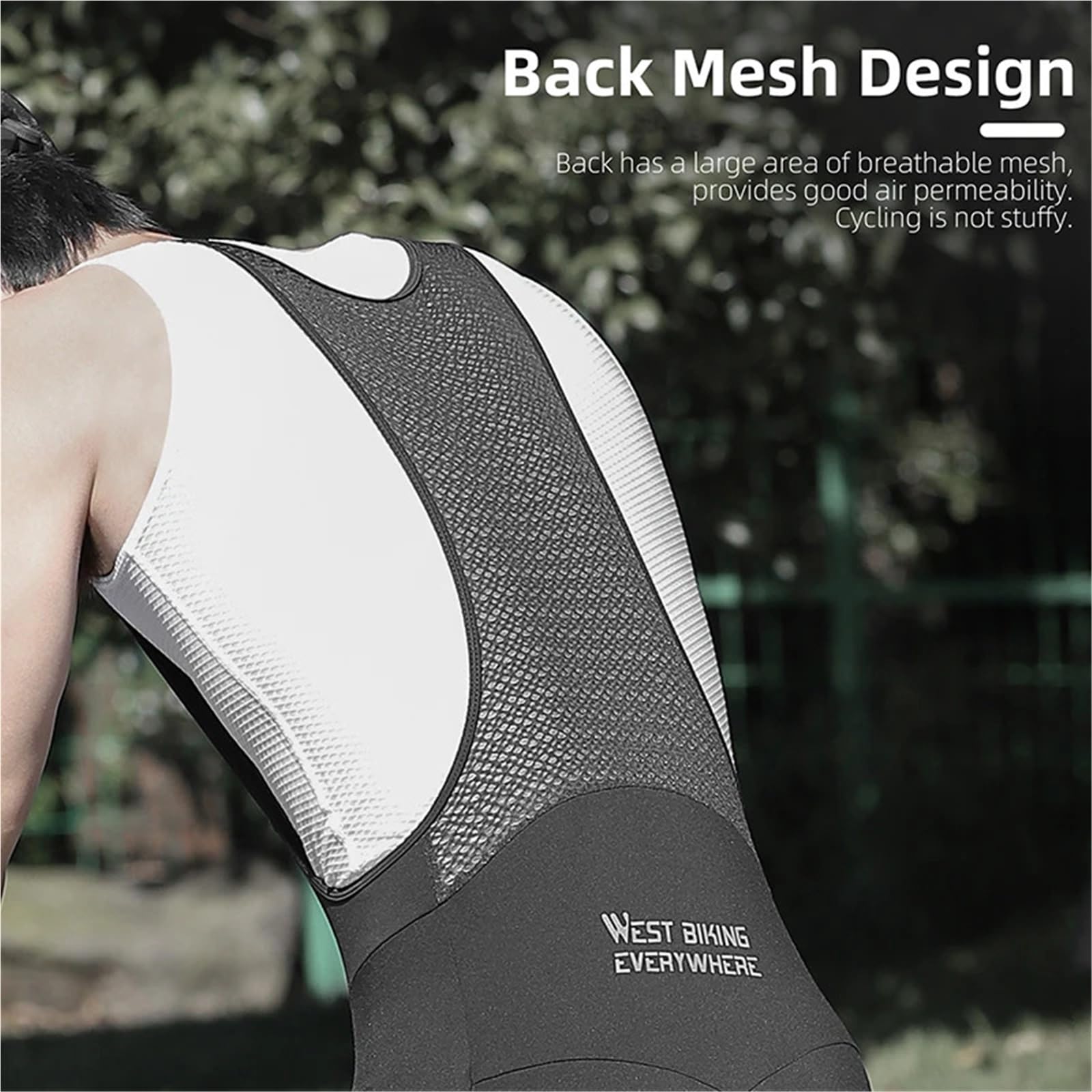 Culote con Tirantes Pantalones con Tirantes de Ciclismo for Hombre, Ropa térmica for Bicicleta de Carretera, Ropa Reflectante for Ciclismo de otoño, Invierno
