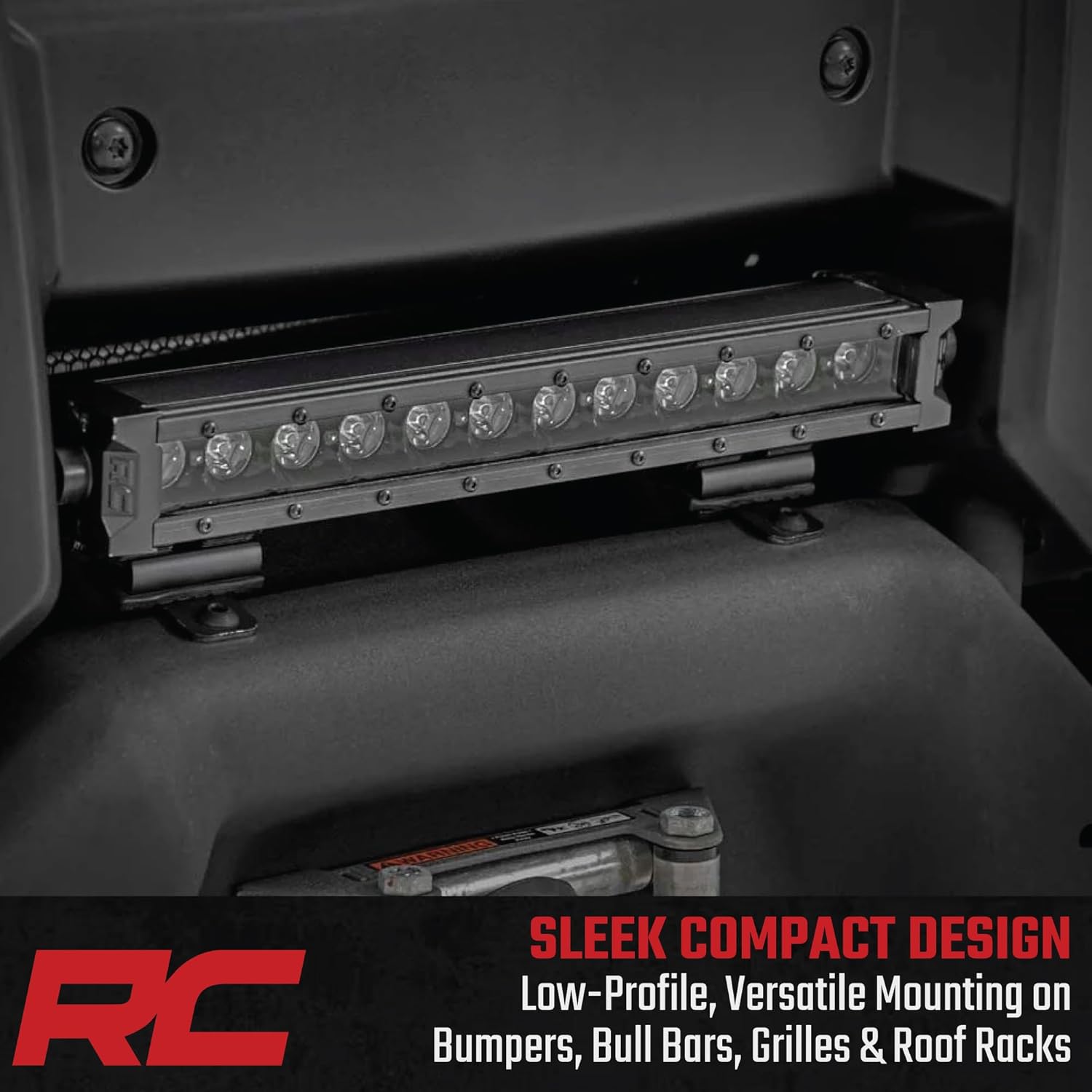 Rough Country 12" LED Light Bar - 60W, 4,800 Lumens, Spot Focus Beam, Waterproof Off-Road Lighting for UTV, ATV, Jeeps, Truck