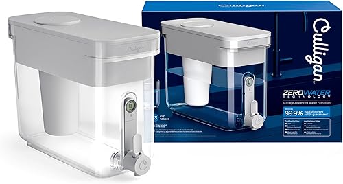 Miniatura 2 de Culligan Dispensador de filtro de agua de 33 tazas con tecnología ZeroWater - Incluye filtro de agua avanzado de 5 etapas, certificado para reducir