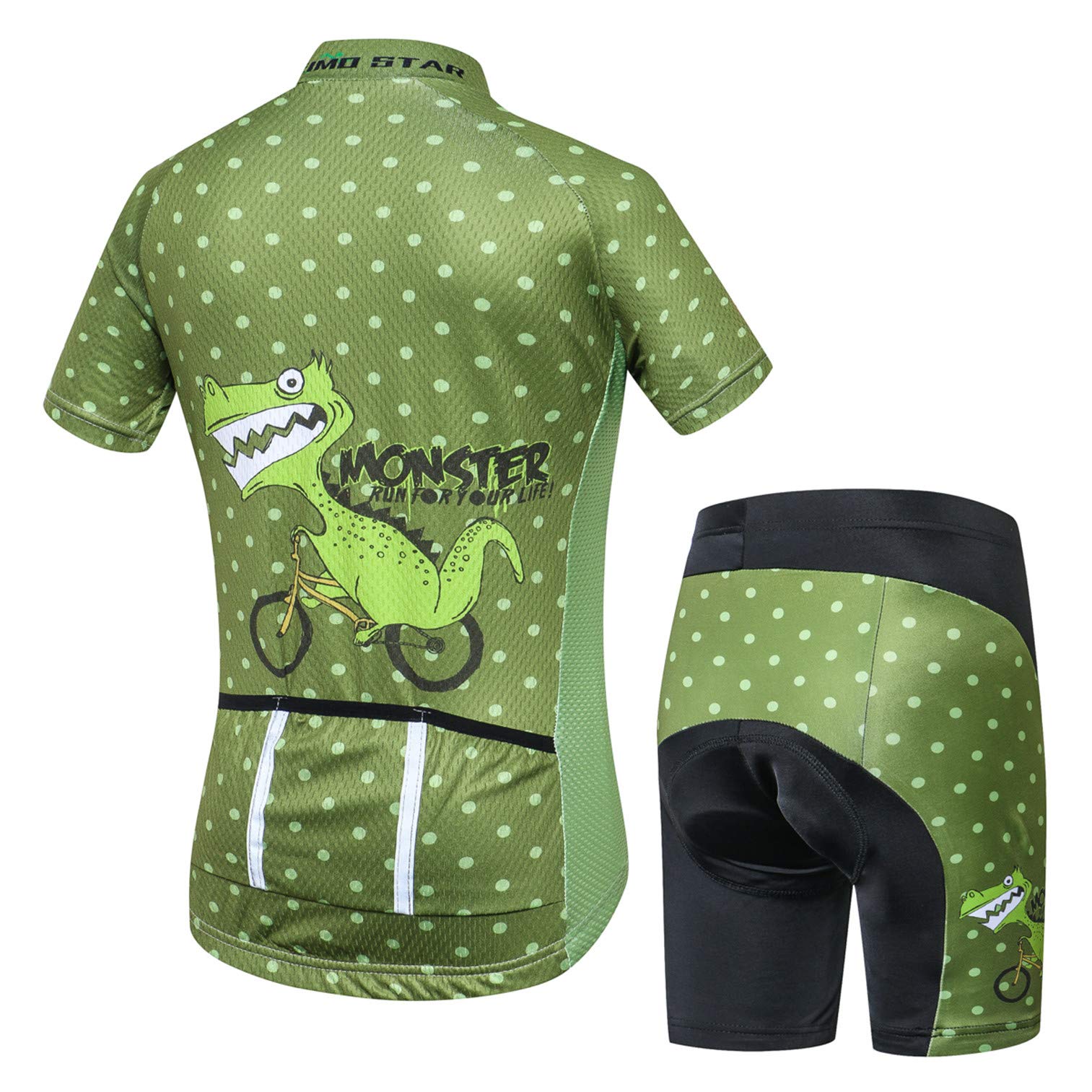 Radtrikot-Shorts Set gepolsterter Anzug Kinder-Fahrradoberteile Shirt Mountainbike-Fahren