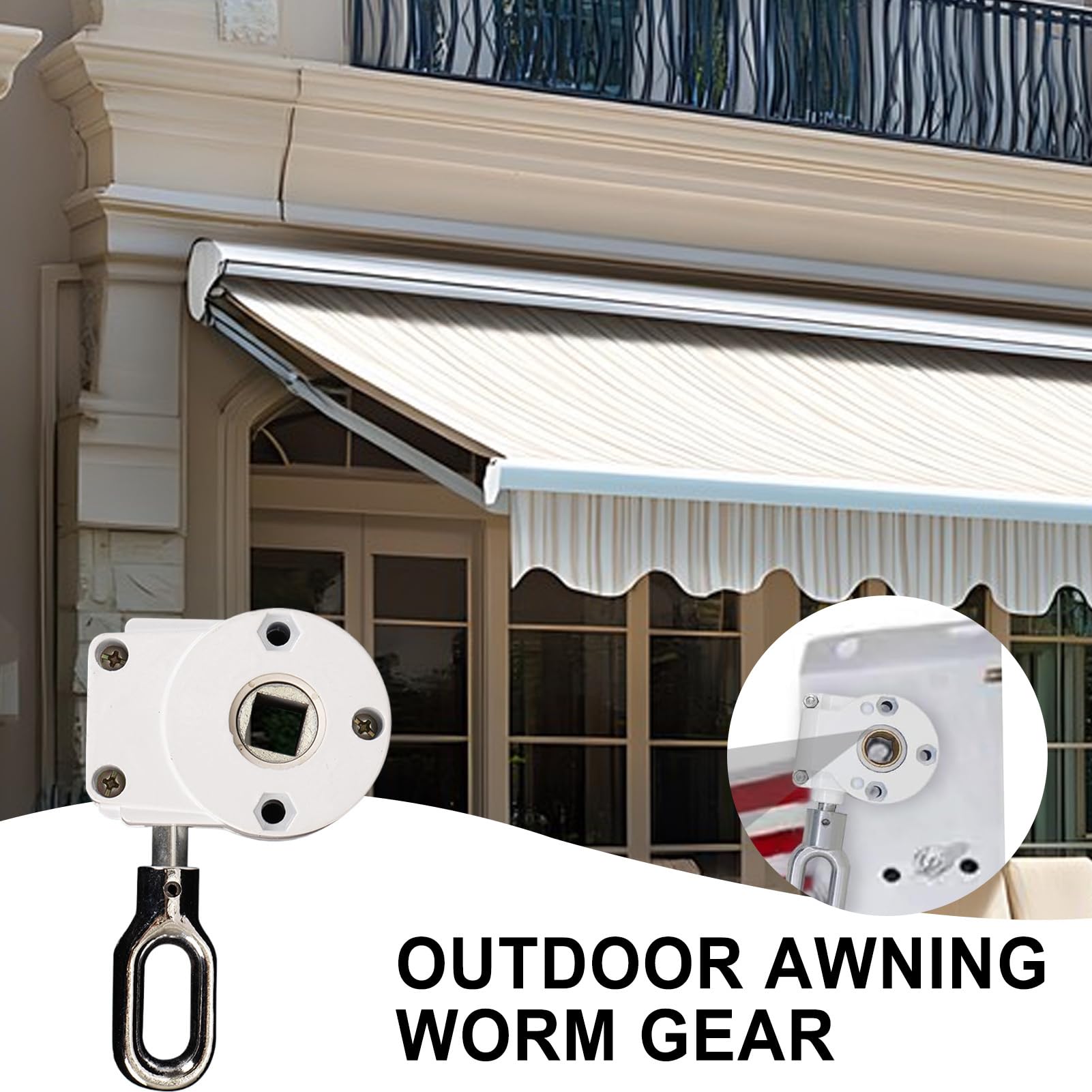 Engrenage à Vis Sans Fin Pour Auvent Extérieur - Rotation