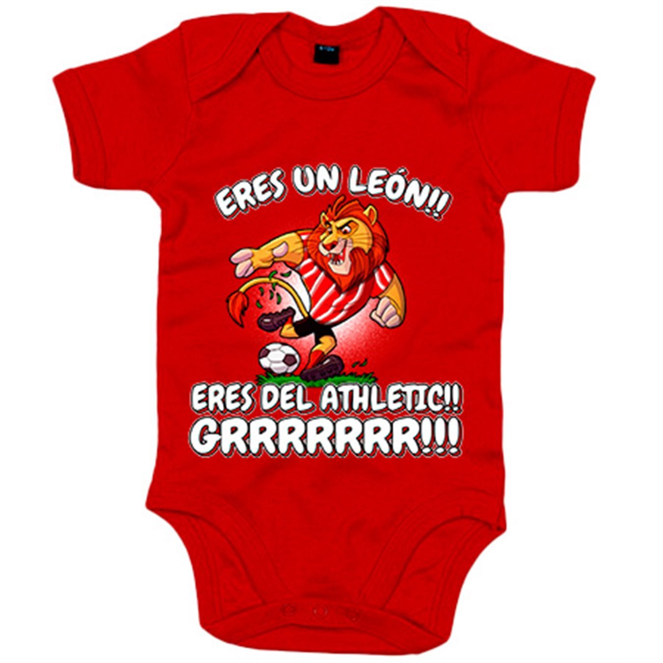 Body bebé eres un león eres del Athletic - Rojo, Talla única 12 meses