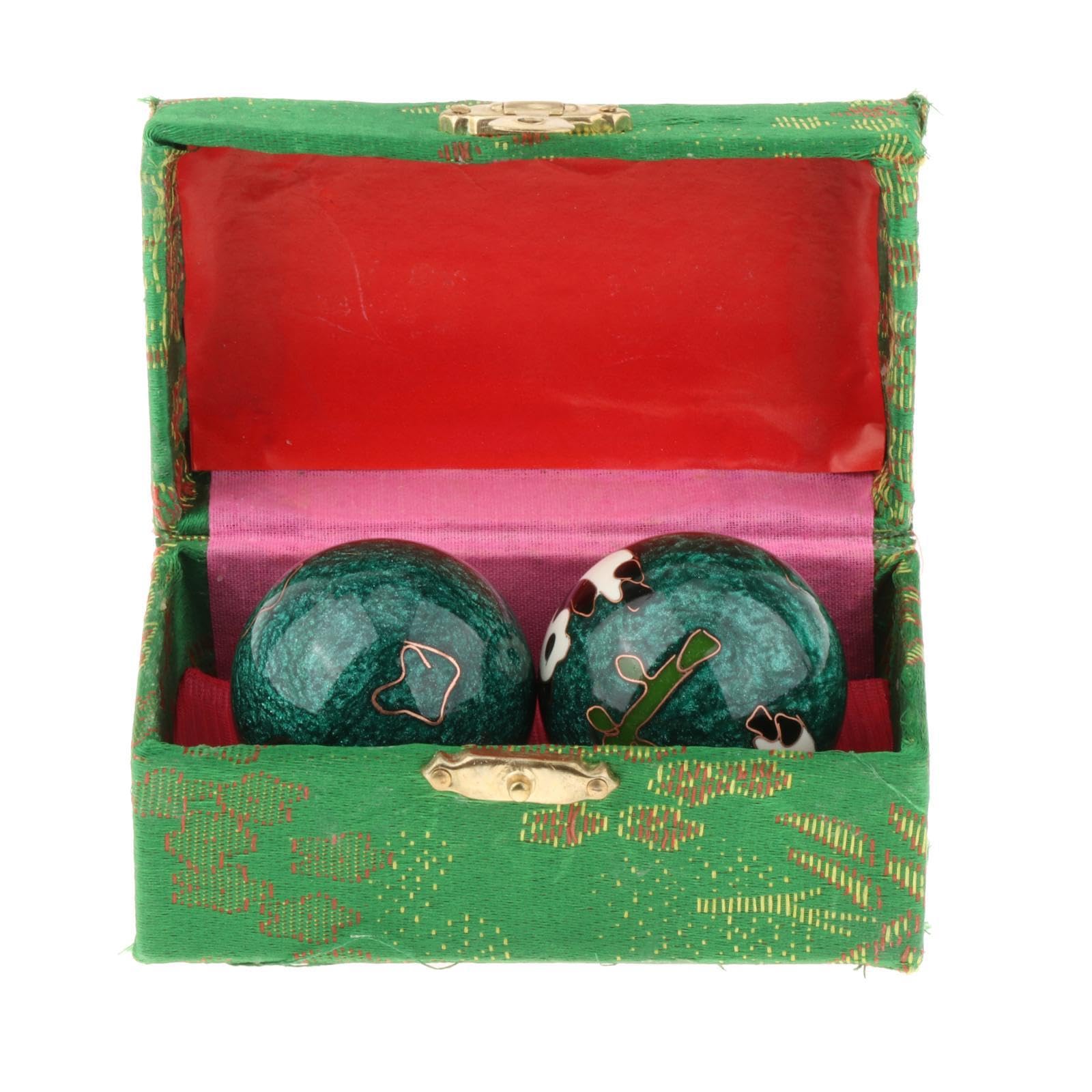 Meadawgs® 2 Pieces Mage Balls with Storage Box Baoding Balls for Middle Aged People Panda Green|Sporting Goods | Fitness Running & Yoga |Exercise Balls|2 Hand Mage Balls with Box-picture-15