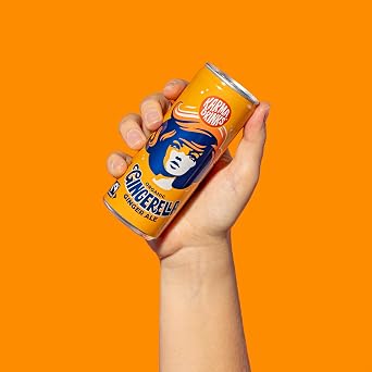 Karma Drinks Gingerella Ginger Ale Fizzy Soft Drink, 24 x 250ml Cans | Organic, Fairtrade, Natural Ingredients, Vegan, Gluten Free, B-Corp Brand, 24 Can Multipack