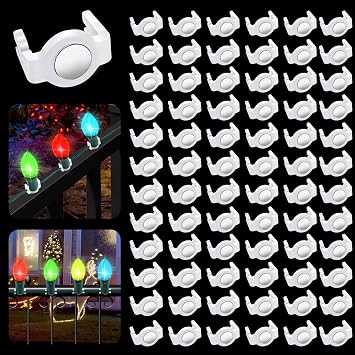 100 Pack Magnetic Christmas Light Clips, Strong Magnet for C9 C7 Sockets