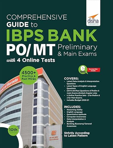 Comprehensive Guide to IBPS Bank PO/ MT Preliminary &amp; Main Exams with 4 Online Tests (10th Edition) [Paperback] Disha Experts