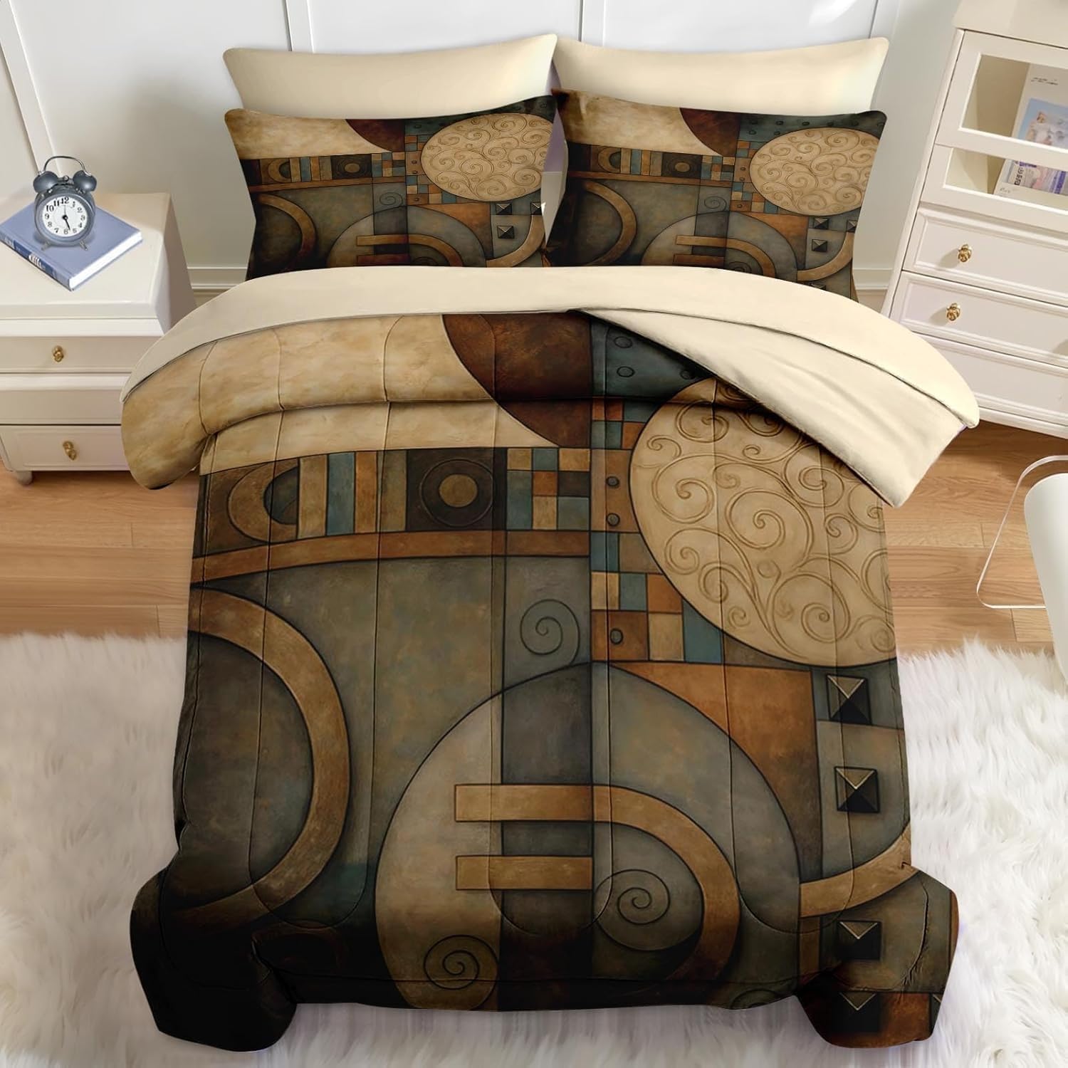 Couette 240x260 adulte moderne édredon chaud lavable pour décoration de lit