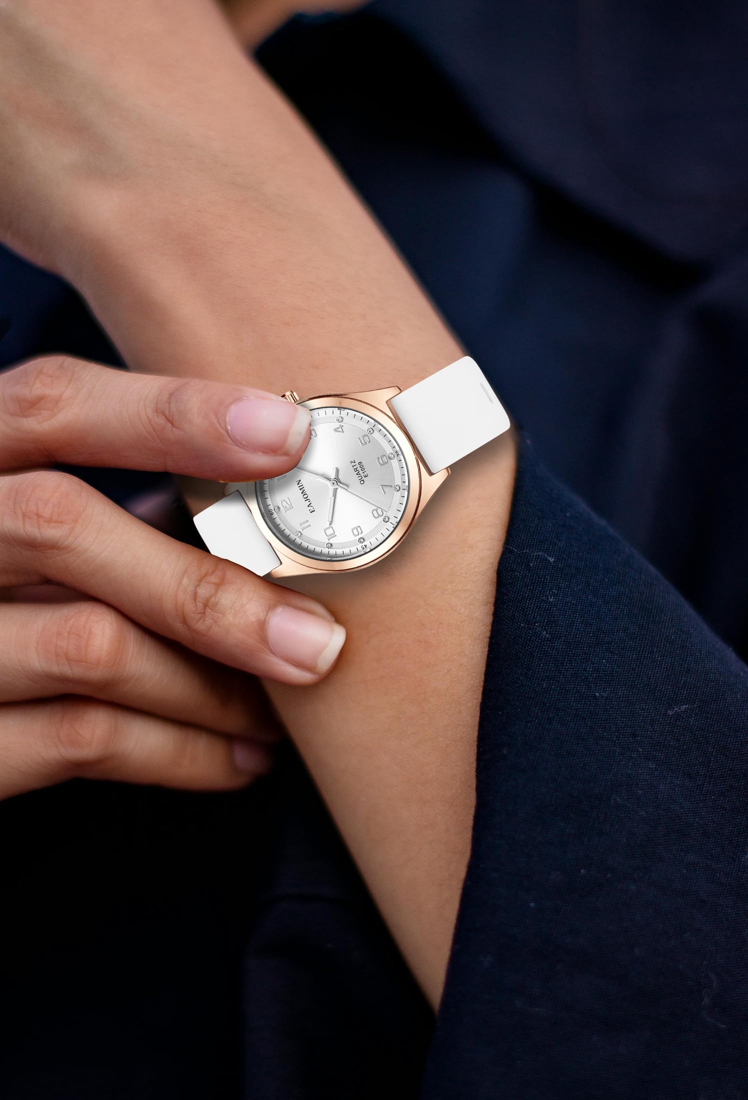 Wasserdichte analoge Krankenschwesteruhr für Damen, Krankenschwestern, Krankenschwestern, Sekundenzeiger, leicht zu lesen, bequemes Silikonband, Quarzuhren, Geschenke für Frauen (E1009