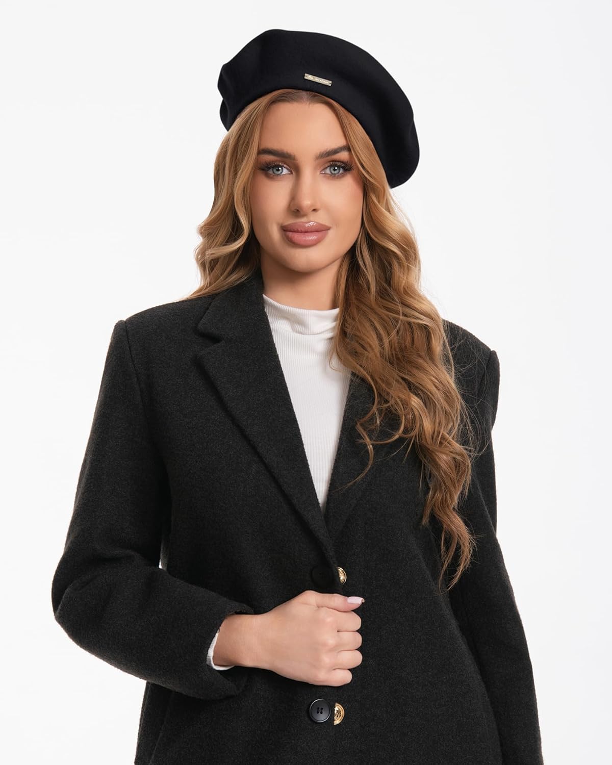 Classic Wool Berets for Women,Stylish French Beret Hats for Women Girls Lady Painters Hat - Image 2