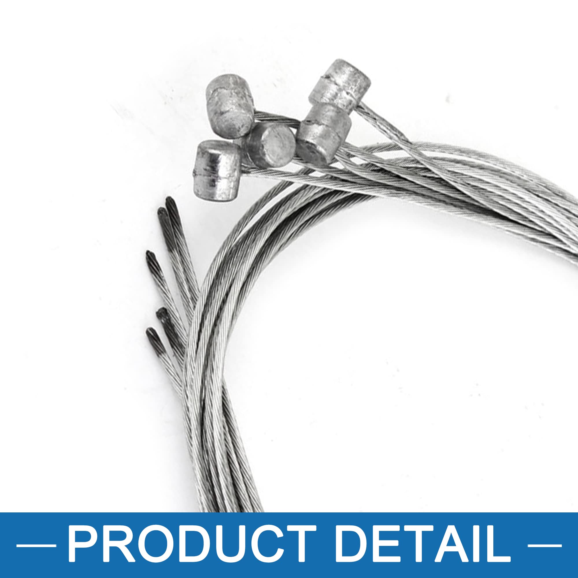 Lot De 5 Câbles Frein Avant Vélo 75cm - Fil Acier 1.2mm Diamètre, Compatible Tous Vélos