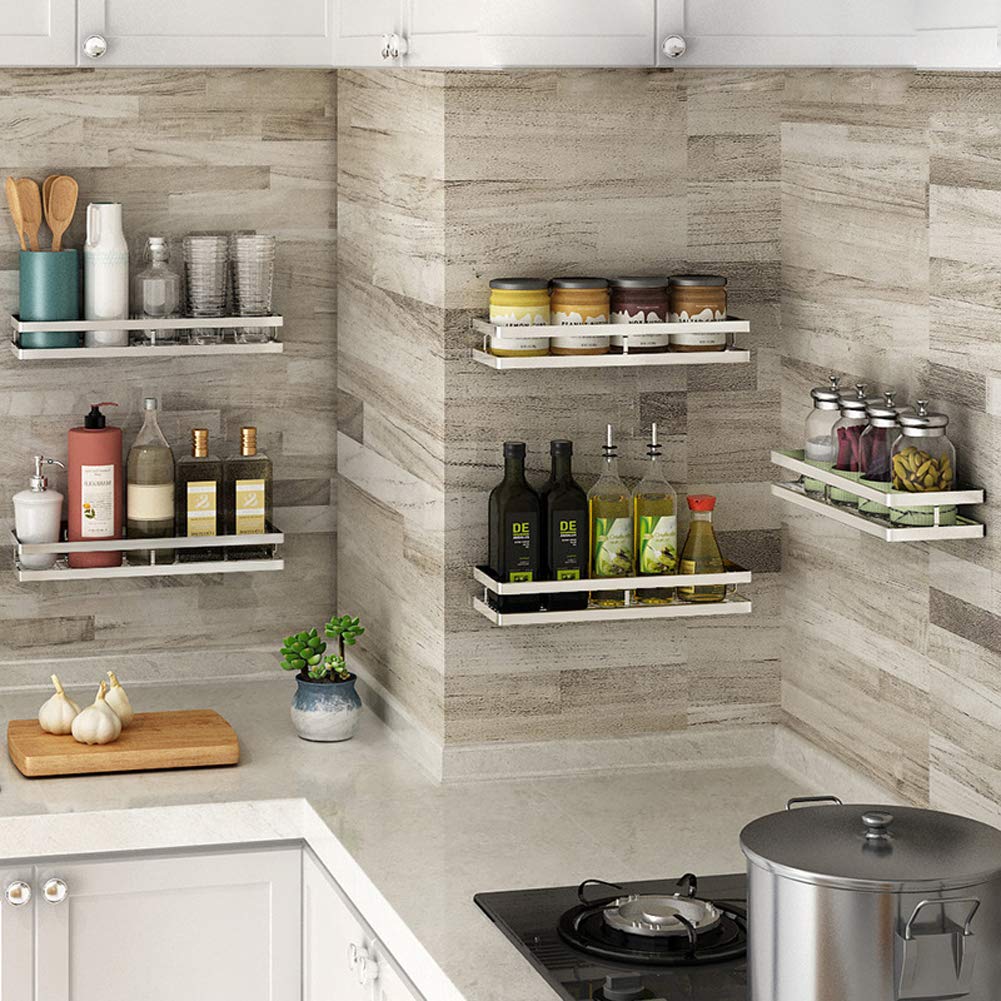 Buy YunNasi Spice Rack Wall ed Silver 1 Tier Stainless Steel Bathroom