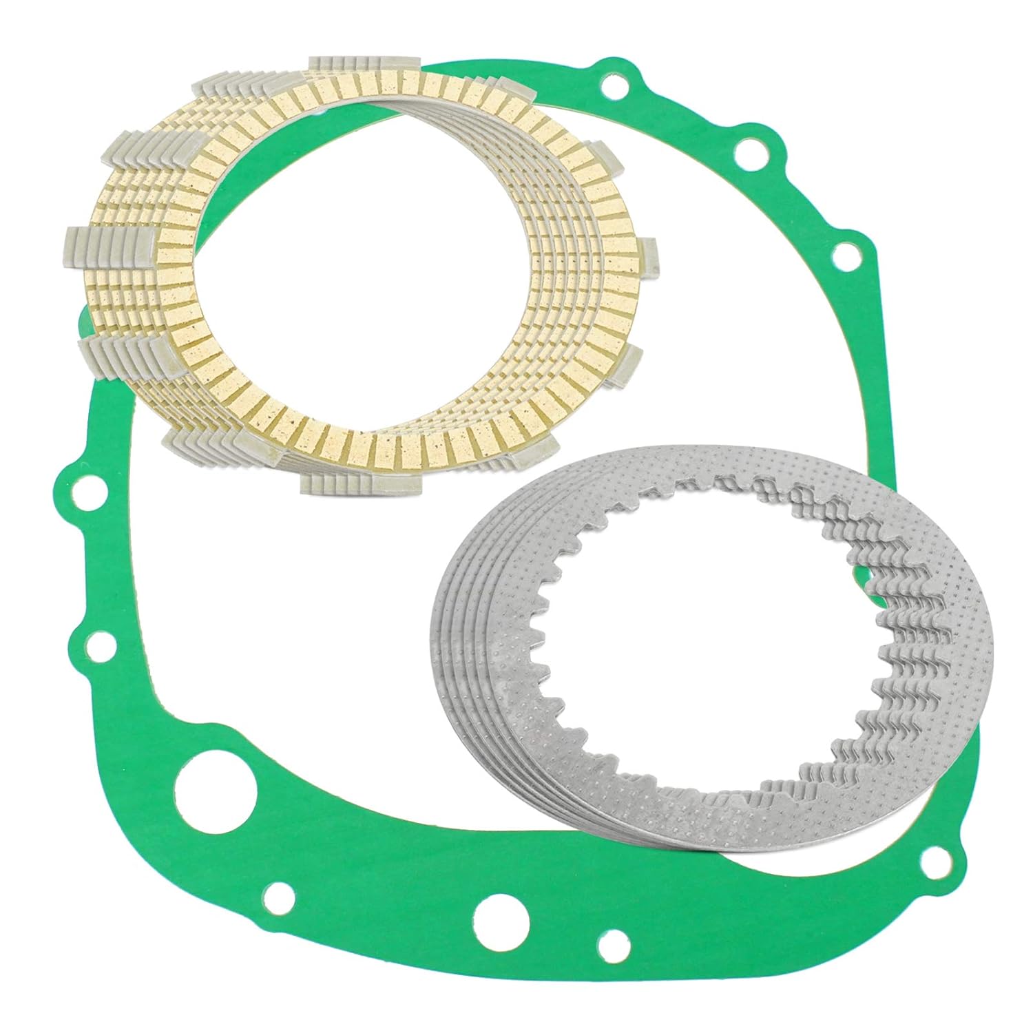Caltric Clutch Friction Plates and Gasket Compatible with Kawasaki Ninja 600R ZX600C 1988 1989