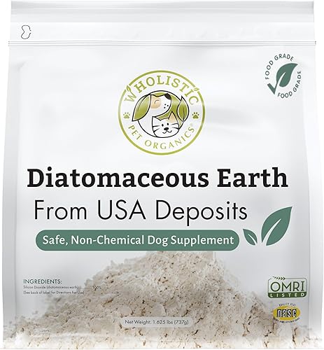 Wholistic Pet Organics DE para perros de grado alimenticio orgánico para perros, segura, no química, sílice de agua dulce que mejora la salud