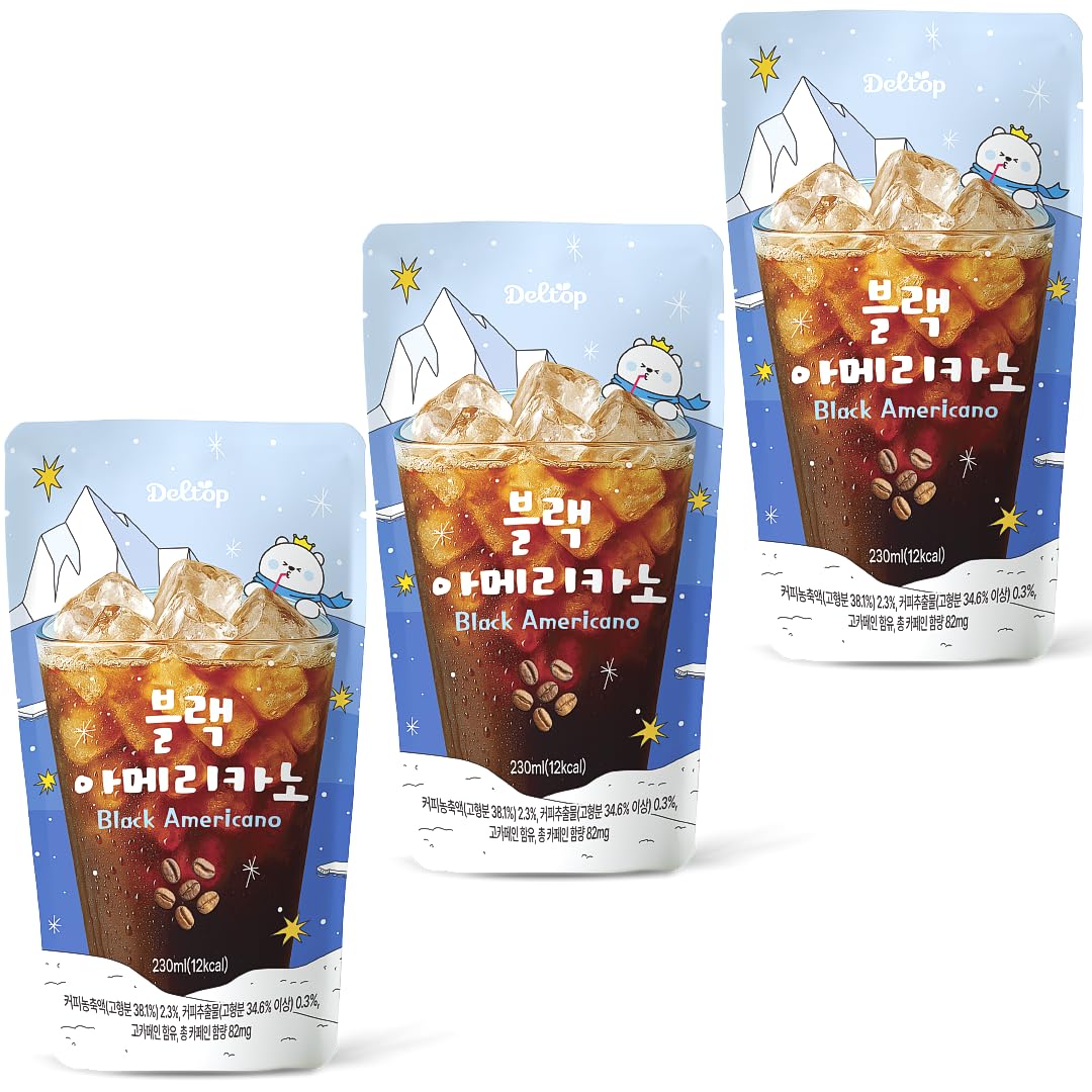 Deltop Black Americano Coffee Drink, Pack of 3 (230ml Each) | No Sugar | Ready to Drink Iced Coffee | Premium Korean Beverage | Cocktail & Mocktail Mixer | Low Calorie 12kcal-picture-11