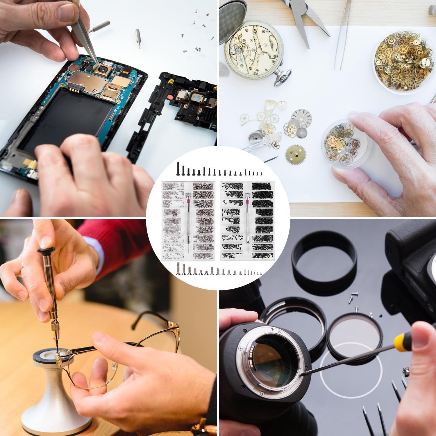 1000 Stück Mini Schrauben Set - M1.2 M1.4 M2 Mikroschrauben Mit Werkzeug