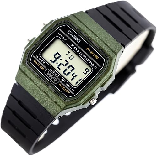 Miniatura 21 de Casio Serie F91W Reloj digital Resistente al agua Luz LED Cronómetro 1/100 SEC Mantenimiento de tiempo regular