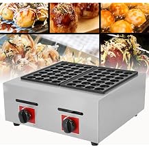 Mini Dutch Pancake Maker, Electric Dutch Pancake Baker, Waffle Machine, Commercial Gas Non-Stick Octopus Maker, Non-Stick Pancake Maker Machine B for Home and Restaurant, Cafe, Bakery Shop