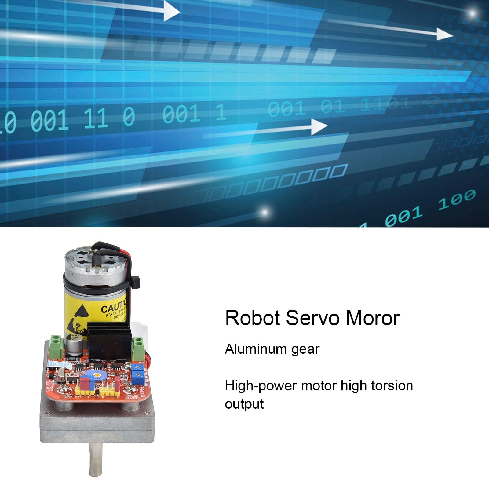 Robotyczny Serwosilnik, Cyfrowa Przekładnia Kierownicza ze Stopu Aluminium o Dużej Sile Skrętu 380kg.cm do Ramienia Robota z Obrotem o 300 Stopni