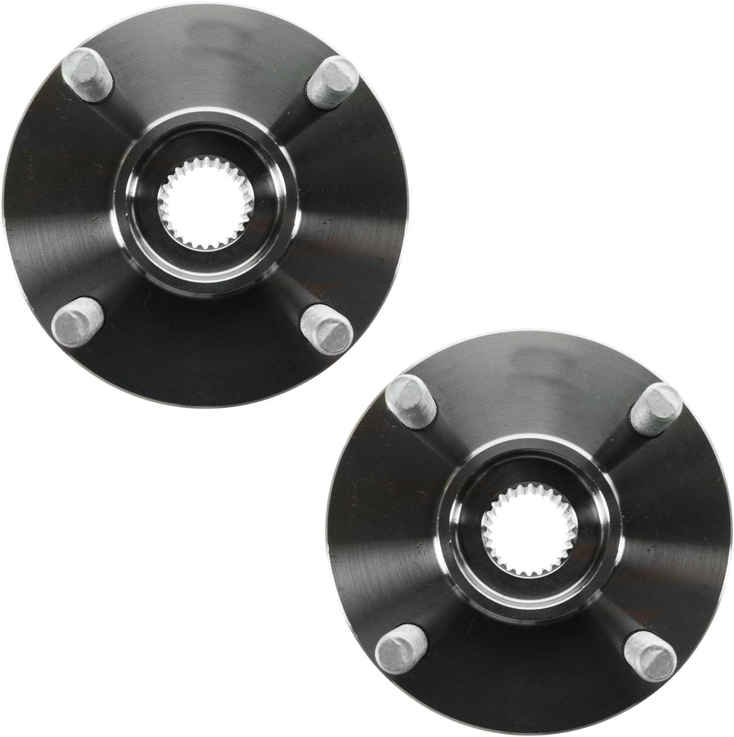 TRQ Wheel Hubs Front Driver Left Side & Passenger Right Side 2 Piece Set for 2007-2018 Toyota Yaris 2012-2019 Toyota Prius C 2012-2015 Scion iQ