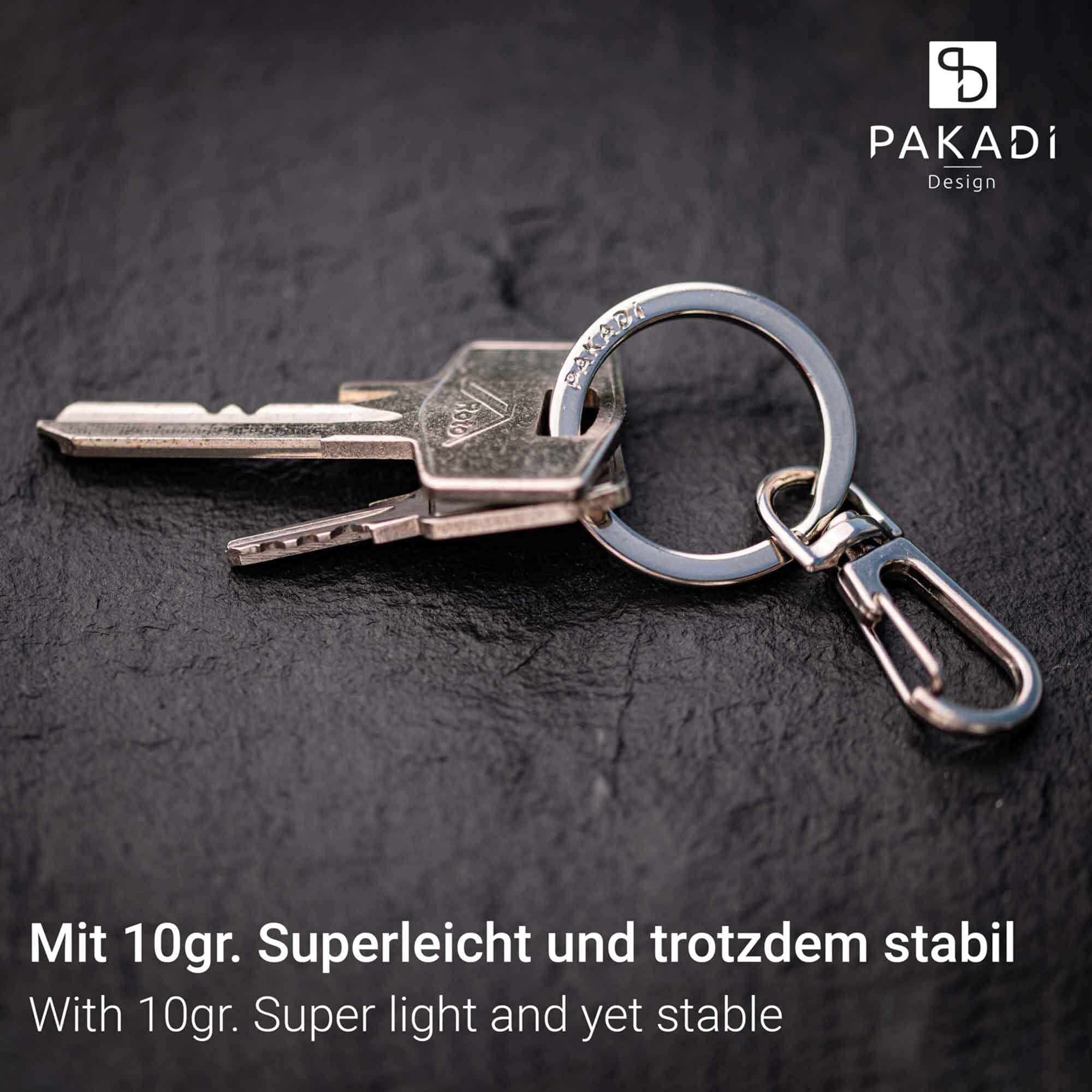 Vesaneae 20 Set Moschettone Porta Chiave, 25 Mm Porta Chiavi Con Anello, Moschettone Gancio Girevole, Chiusura A Moschettone Girevole Per Fai Da Te, Portachiavi, Colore: Nero - 7
