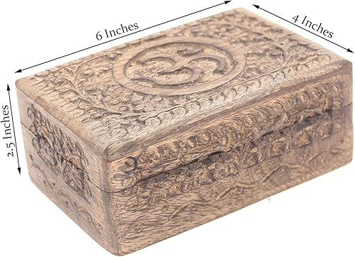 Miniatura 2 de KayJayStyles - Caja de almacenamiento de madera para la joyería, tallada a mano