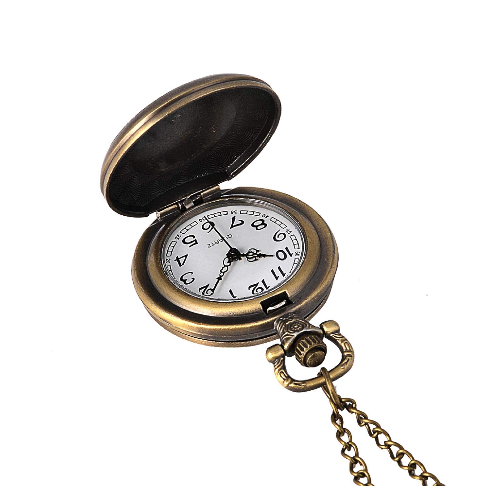 Orologio da esterno, Orologio da tasca retrò classico di medie dimensioni Modello semplice e generoso con superficie posteriore ribaltabile collana