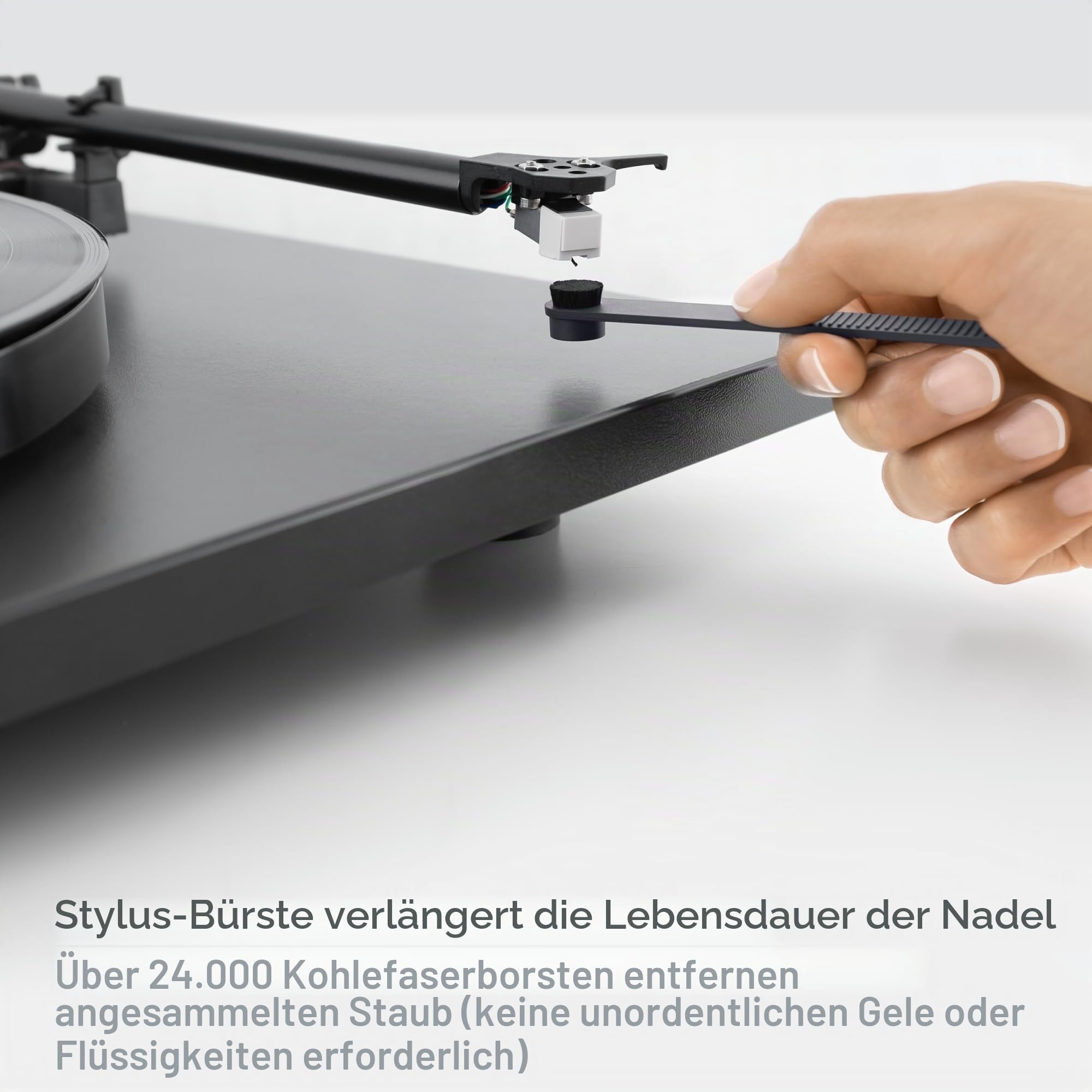 Boundless Audio Schallplatten-Reinigungsset – 8-in-1-Vinyl-Reinigungsset enthält Kohlefaser- und Samtschallplattenbürsten, Stylusbürste, Vinyl-Reinigungslösung, Mikrofasertücher und Metalletui