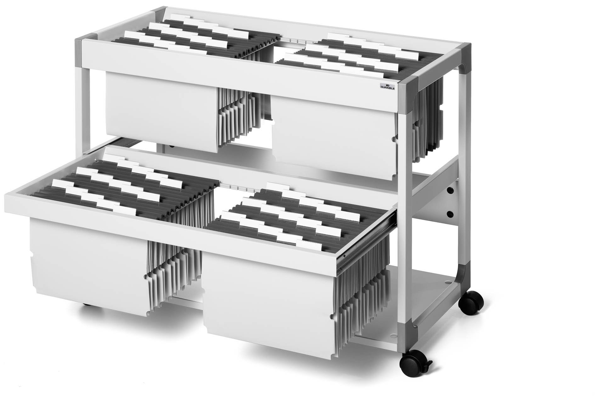 Durable 379210 System File Trolley 200 Multi Duo, gris