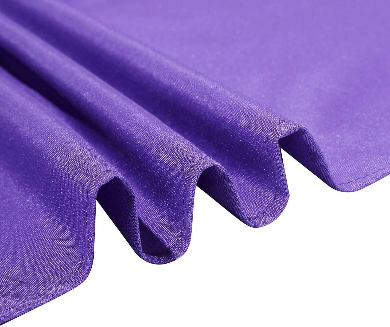 Efavormart 90" Square Polyester Table Overlay for Wedding Kitchen Dining Events - Purple
