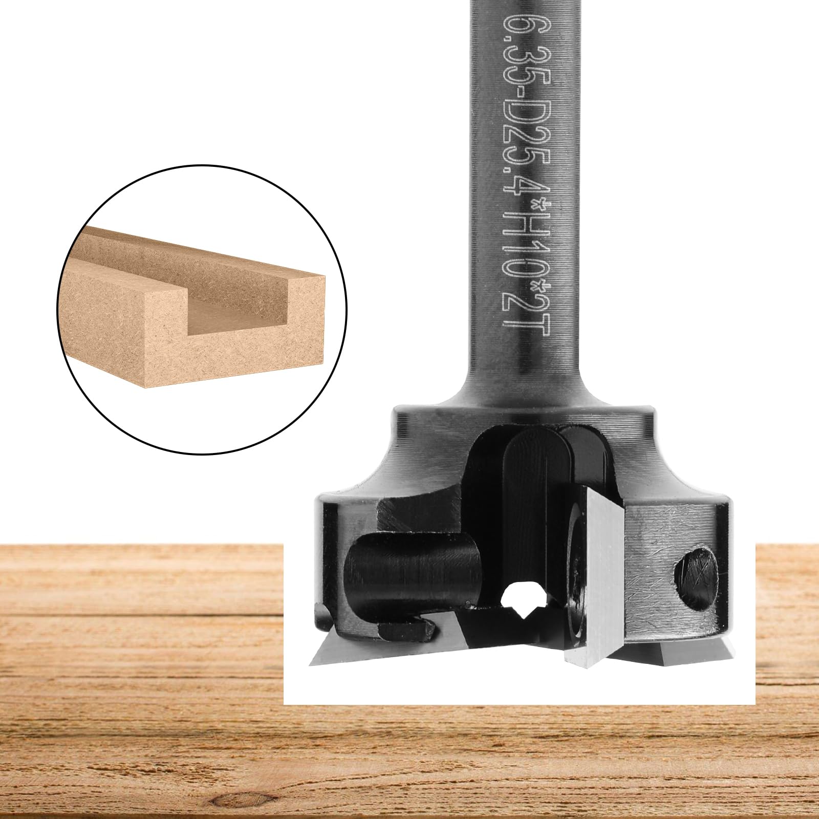 Genmitsu CNC frez do płyt pilśniowych, 1/4" trzpień, 1" średnica cięcia, frezarka CNC, frez do spłaszczania płyt, frez z węglików spiekanych do obróbki drewna, SS03