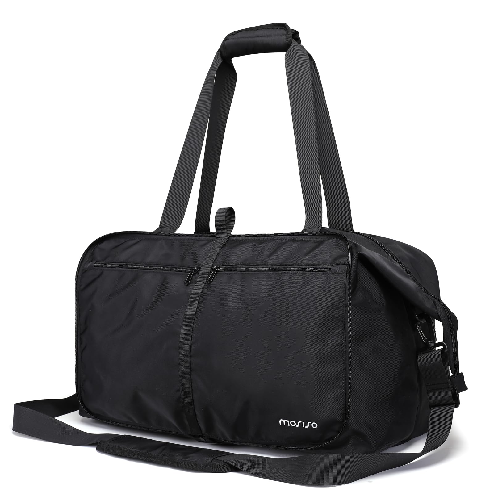 MOSISO Gym Bag for Women and Men,Large Foldable Waterproof Weekend Overnight Lightweight Sports Gym Duffle Bag with Shoulder Strap,Hospital Workout