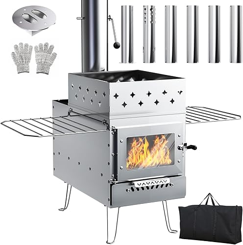 Estufa de tienda caliente de sauna Calentador de camping Estufa de cohete Estufas de pellets portátiles para calefacción casera