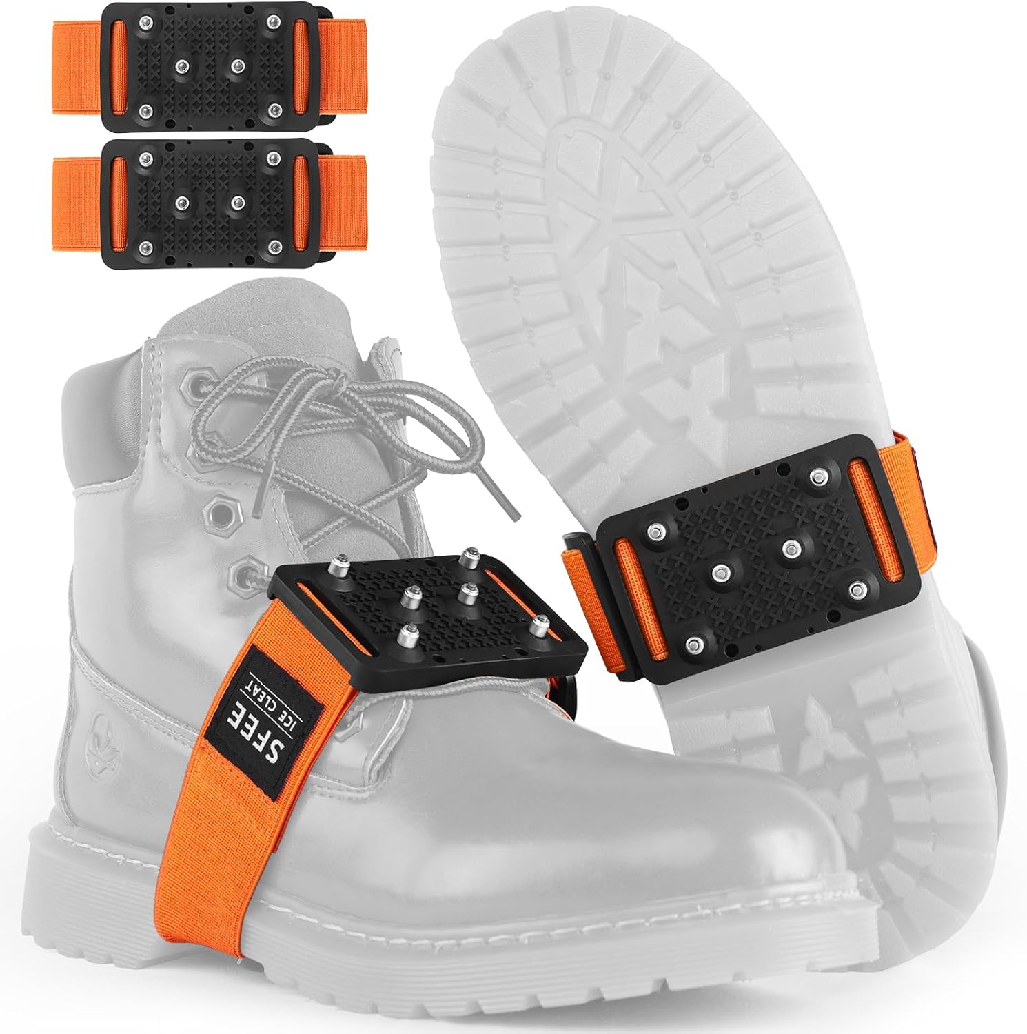 Sfee Ice Cleats: Rotatable Crampons with Tungsten Studs for Shoes & Boots