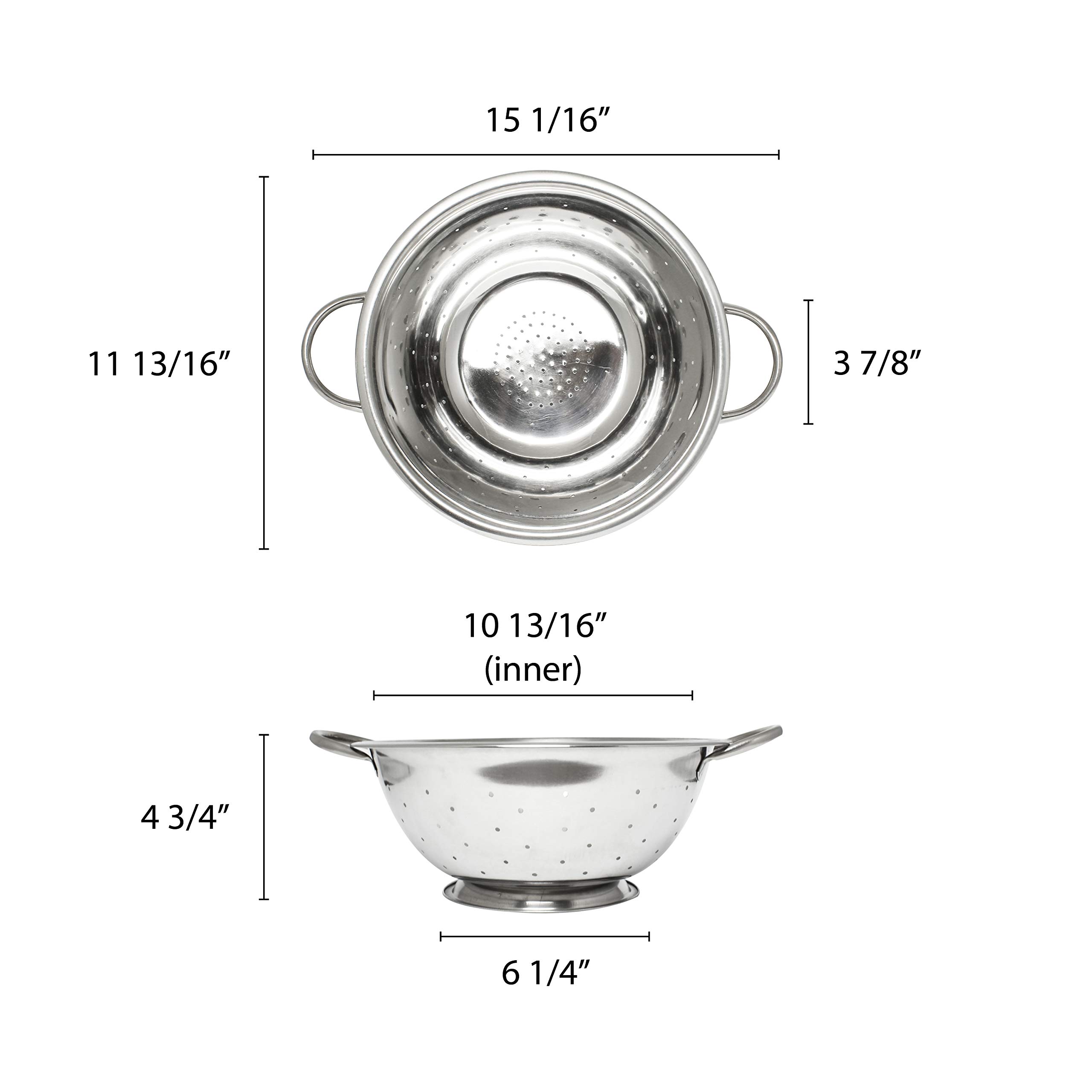 Excellanté 5 Quart Stainless Steel Colander