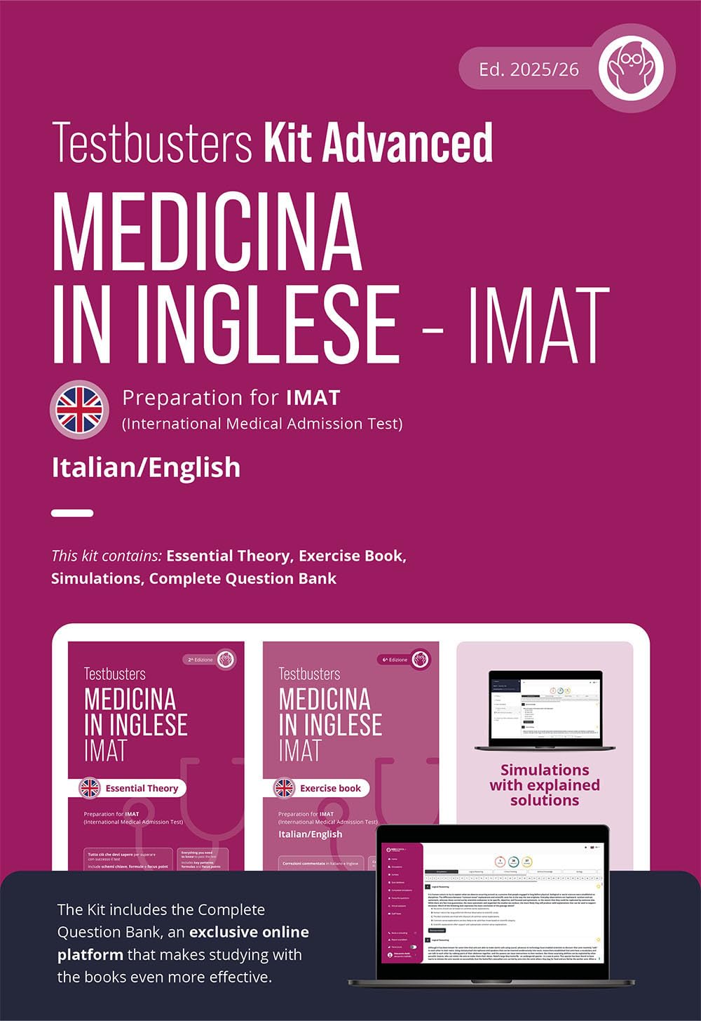 Testbusters. Test di medicina in inglese IMAT. Kit advanced. Con Complete Question Bank. Con simulazioni commentate