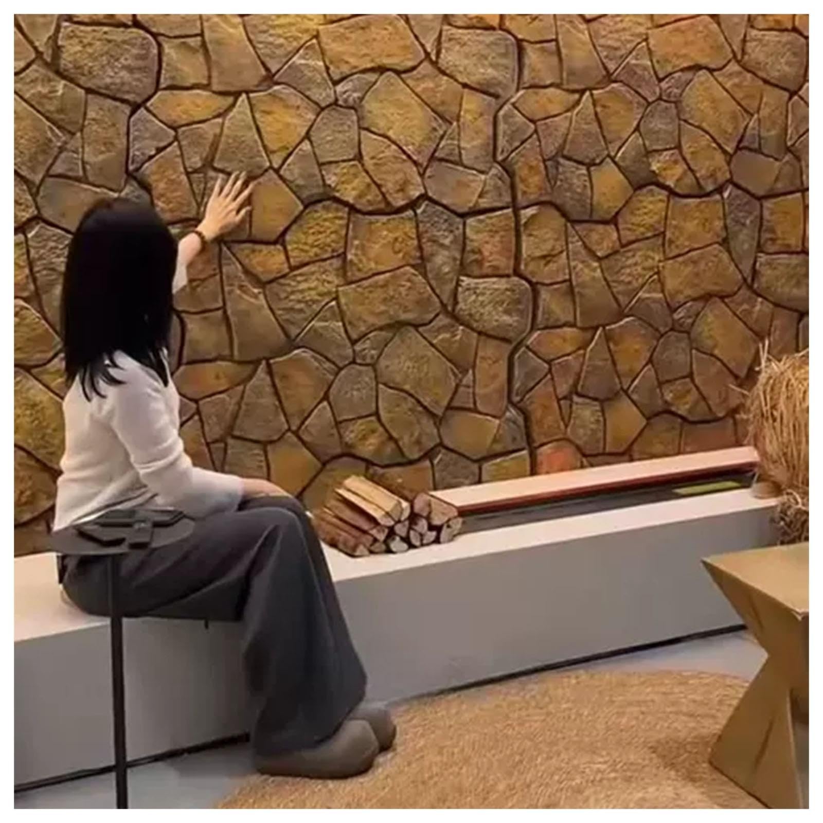 Panel De Pared De Poliuretano (PU) Con Imitación De Piedra Irregular,Ligero