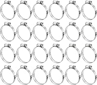 Vista 7 de uxcell Abrazadera de manguera de engranaje helicoidal, 12 abrazaderas de manguera de acero inoxidable ajustables de 1 a 1 1/2 pulgadas para asegurar