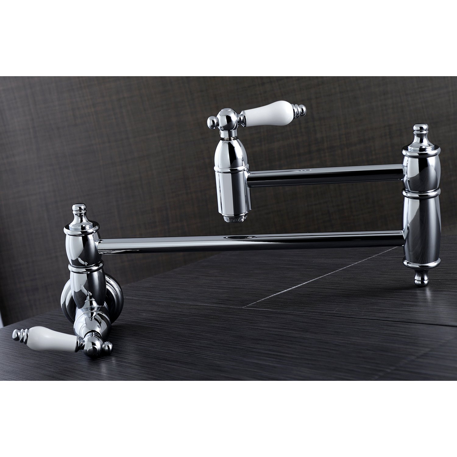 Kingston Brass KS3101PL Rubinetto a Parete per pentole, Finitura cromata, 13 Inches Length