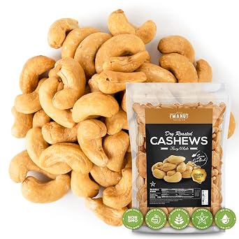 Oven Dry Roasted Fancy Cashews with Sea Salt-48 oz 3 lb | Whole | No Oil | No PPO | Vegan and Keto Friendly | Made from Natural