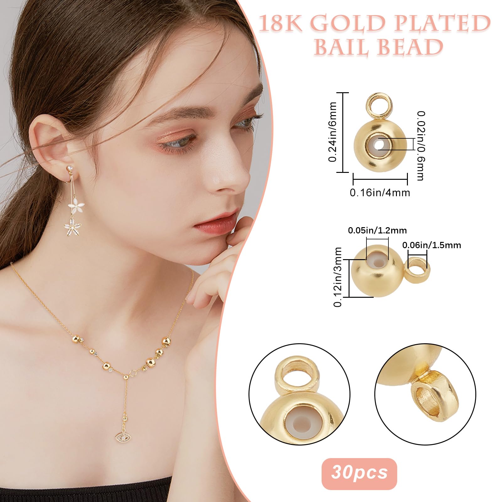 Beebeecraft 1 Boîte De 5 Perles Tubulaires Incurvées Plaquées Or 18