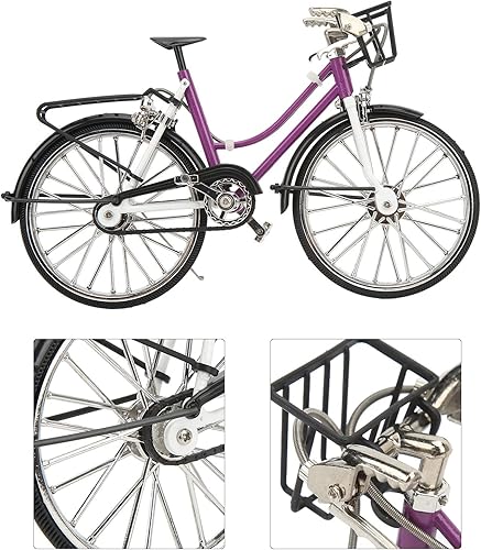 Miniatura 3 de Mini modelo, material de aleación, antiguo juego de juguete para ansiedad en miniatura, conjunto de colecciones de modelos de bicicleta de metal,