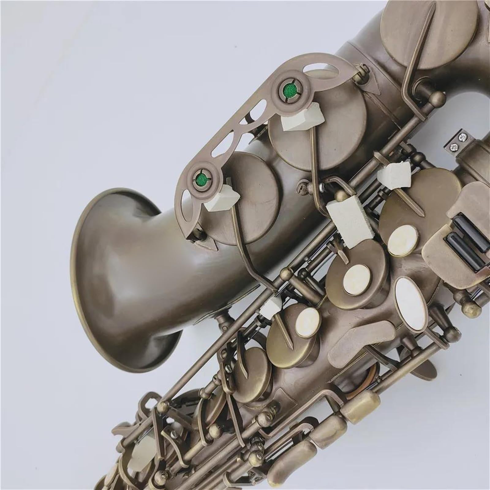 Saksofon Altowy Eb Tune Brązowy, Zabytkowy Instrument Dęty Drewniany Z Akcesoriami Do Futerału profesjonalny Saksofon (Color : Leather bag)