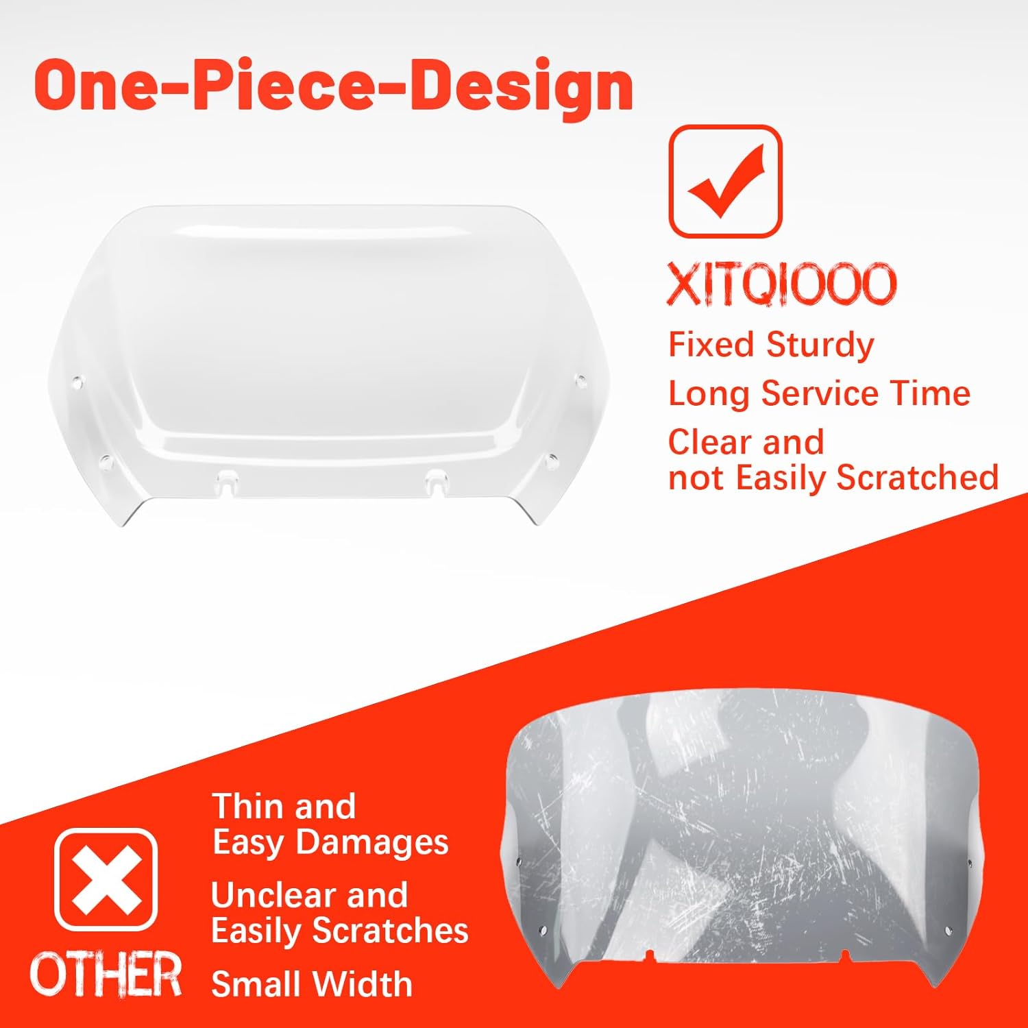 Compatible with 2023 2024 2025 2026 Road Glide Windshield 12" Windscreen for Harley road glide CVO/SE FLTRXSE 2023-2026FLTRX 2024-2026 CVO ST FLTRXSTSE 2024-2026,Clean