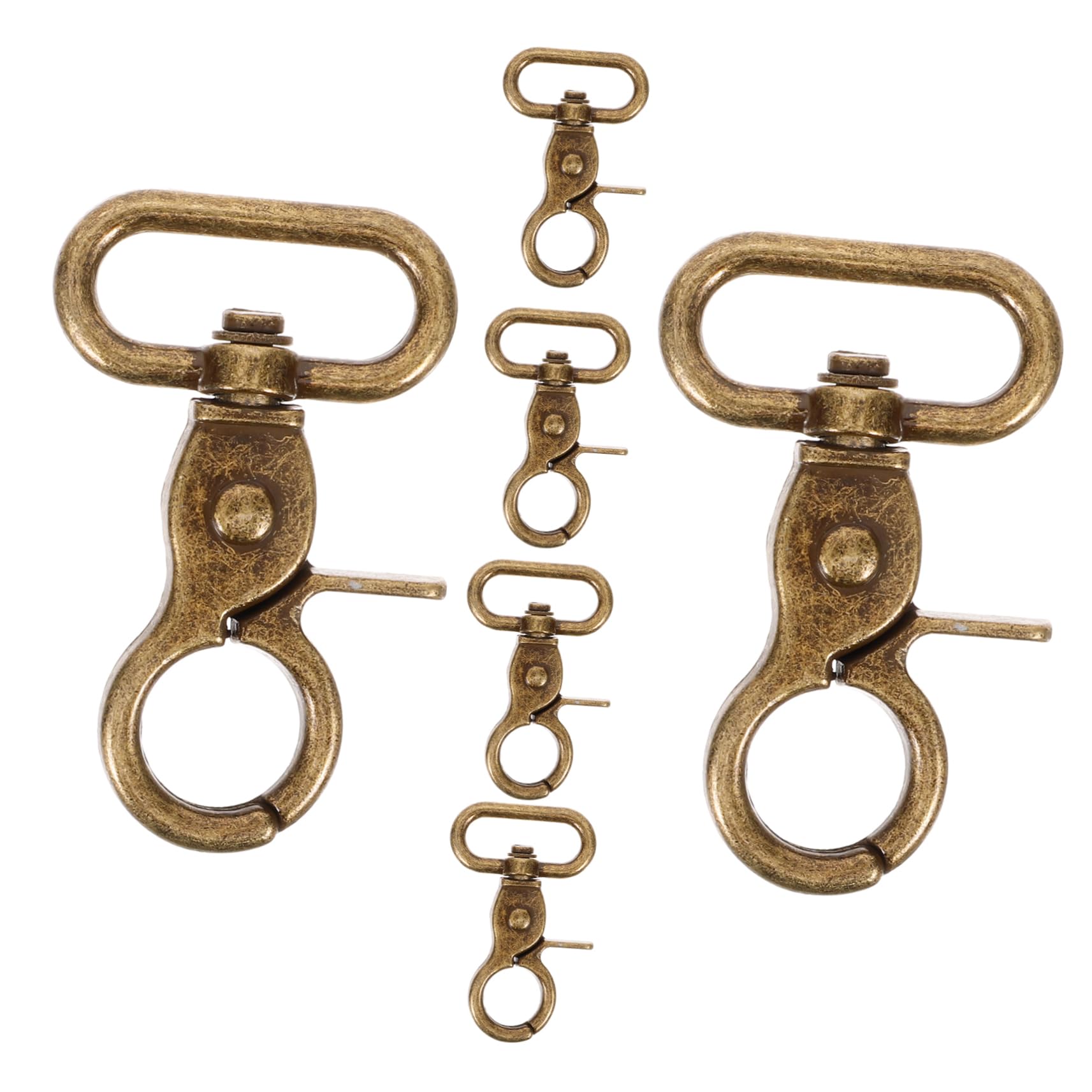DOITOOL 5 Series Giratorios Para Clips De Mosquetón Para Accesorios Broches De Trigger Snap De Aleación De Zinc Para Fabricación Diy 6 Piezas X 5