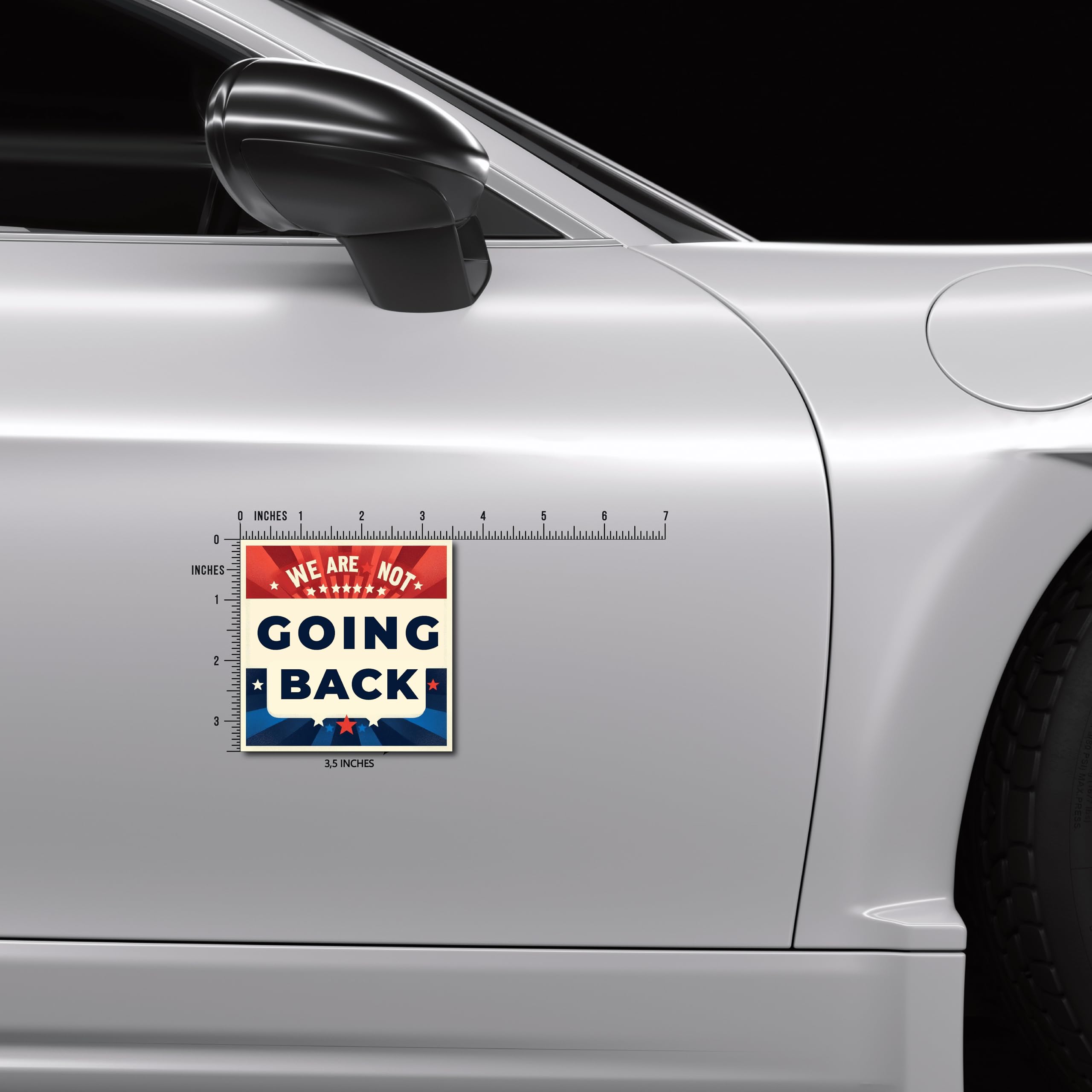 We are Not Going Back Bumper Sticker for Car Versatile Car Stickers and Decals Durable Car Sticker Set — view 3